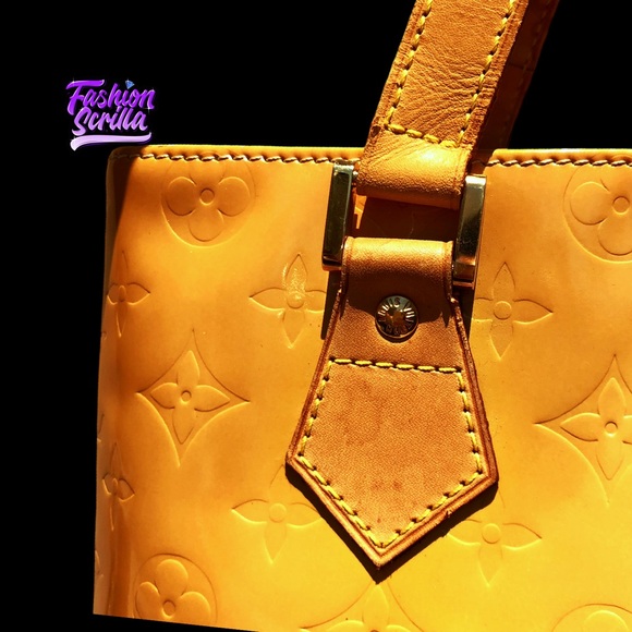 Louis Vuitton Vintage Authentic Gold Yellow Patent Leather Tote bag - Picture 9 of 16